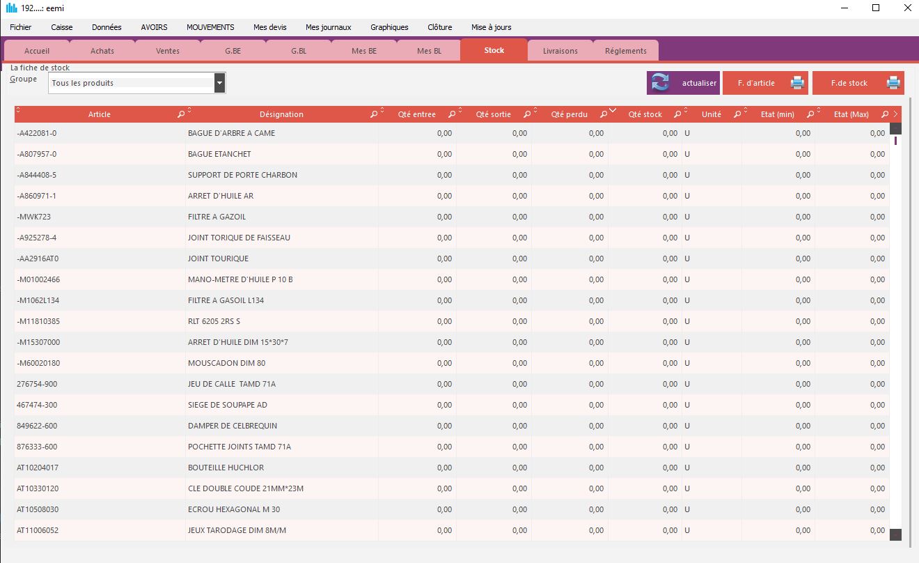 Gestion des stocks